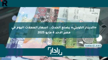 «الدينار الكويتي» يصنع الحدث.. أسعار العملات اليوم في مصر الأحد 4 مايو 2025